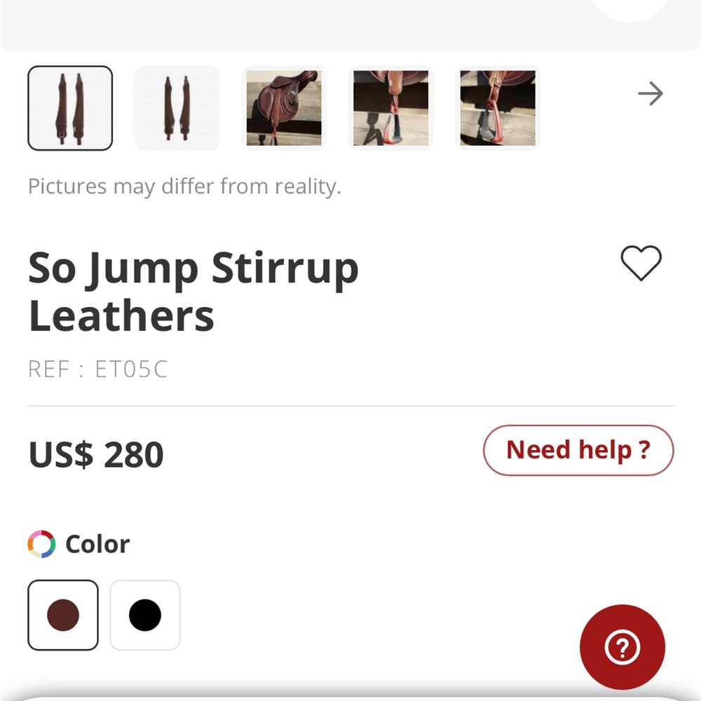 CWD So Jump Mono Stirrup Leathers XS